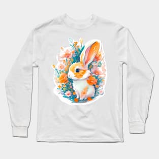 Minimal Cute Baby Rabbit Long Sleeve T-Shirt